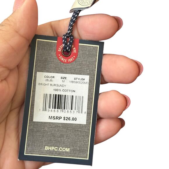 NWT Beverly Hills Polo Club Liquid Touch Burgundy Men’s top sz Small - Picture 4 of 6